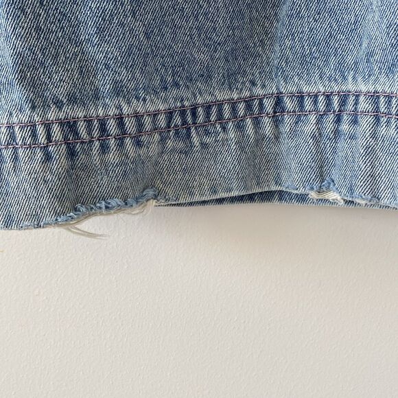 A.LAB Blue Denim with Pink Stitching Super Wide Leg sz 10 W32 Y2K Street - Picture 9 of 16